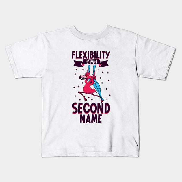Flexibility is my second name - Aerial Silks Kids T-Shirt by Modern Medieval Design